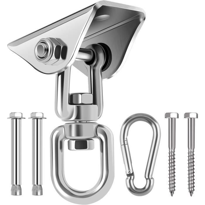 Crochet De Plafond SELEWARE 450kg - Acier Inox SUS304 - Pour Hamac, Sac De Boxe, Yoga