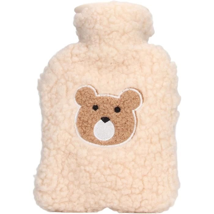 Bouillotte Dinosaure 500ml Pour Enfants Et Adultes - Housse En Peluche Amovible Et Lavable - Antidérapante Et Sûre