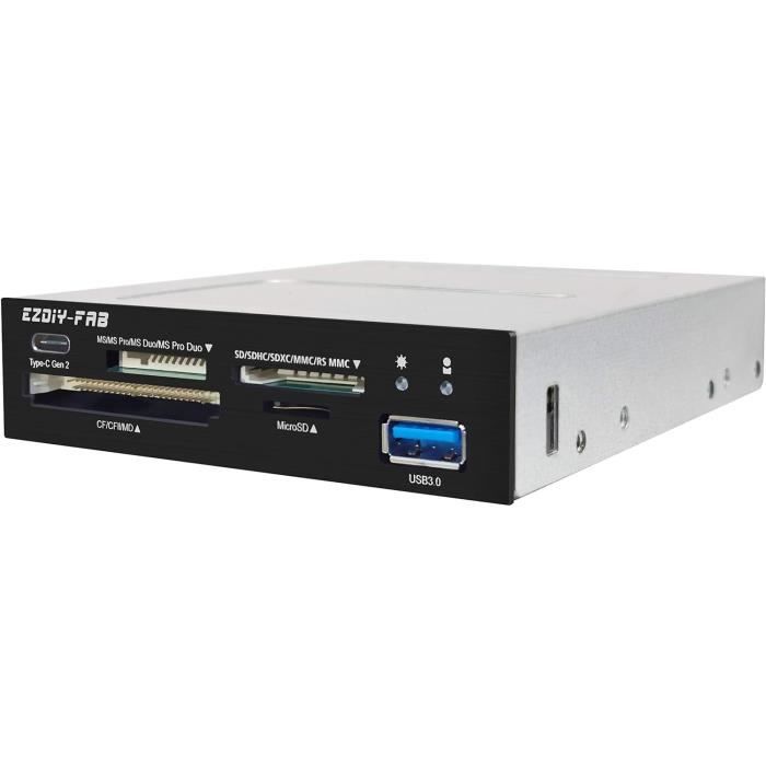 Lecteur De Cartes Mémoire Interne USB 3.0 - Compatible M2 SD MS XD CF TF Jusqu'à 64Go Pour PC