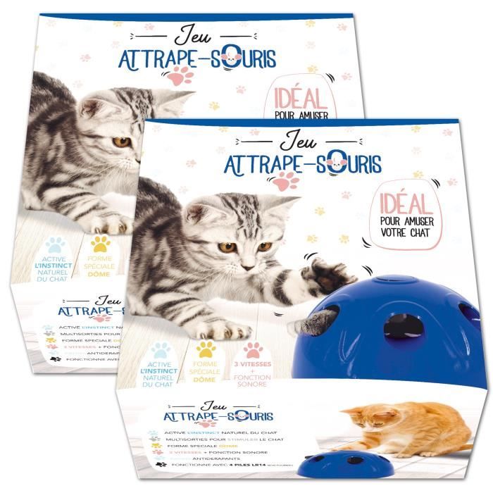 Lot de 2 souris pour chat rembourrées d'herbe à chat - Pet stages – inooko