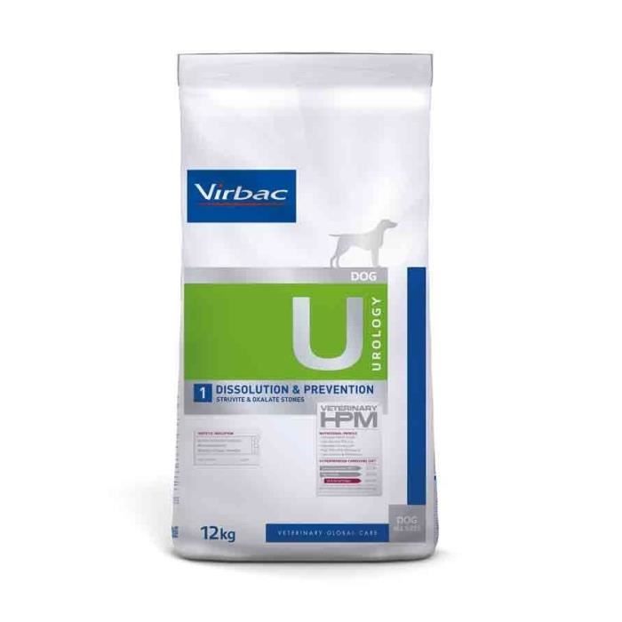Croquettes pour chien Virbac Veterinary hpm Diet Urology 12kg - Dissolution et prévention des calculs urinaires
