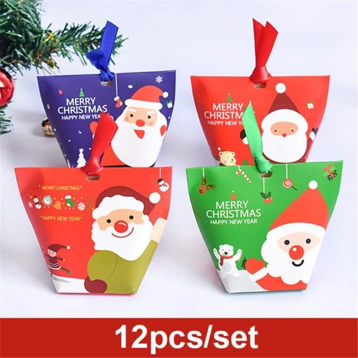 - Sachet Bonbons Noel en Carton avec Fen/êtres 6 de Chaque Lot de 12 BELLE VOUS Boite /à Biscuits Noel - Boite pour Chocolat Noel Facile /à Assembler 2 Motifs Diff/érents 20 x 11 x 7 cm