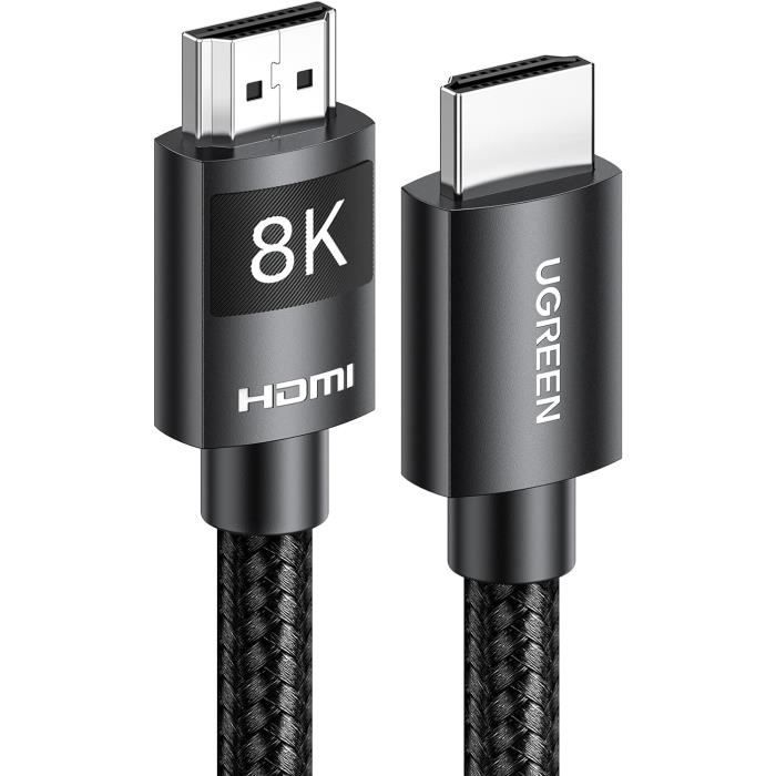 Cavo HDMI 2.1 8K 120Hz – 2m Nylon Intrecciato – Compatibile PS5, Xbox, Smart TV UHD E ARC - 2