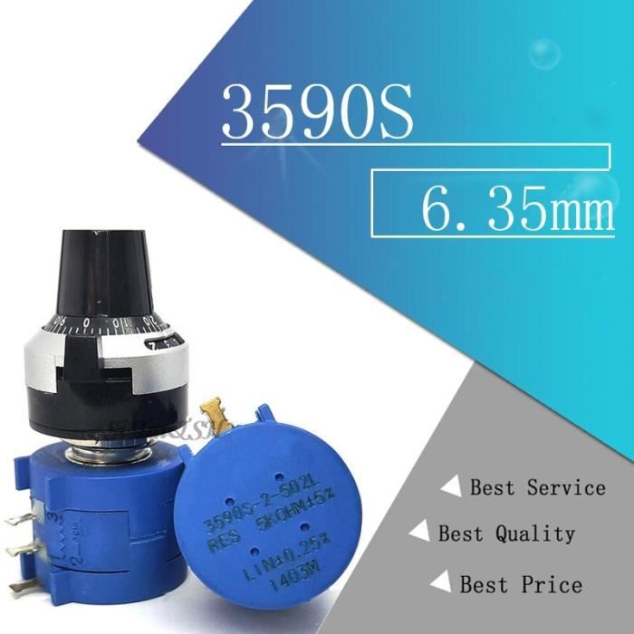 Potentiomètre 10K Ohm 3590S Potentiomètre Bobiné 10K Ohm Modèle
