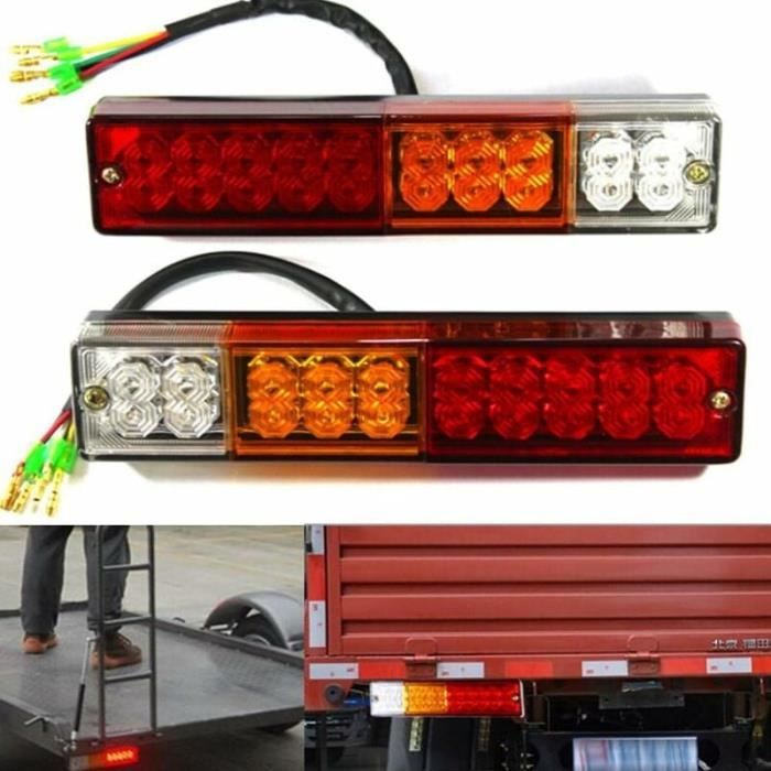 Feux LED Moto 3 En 1 12V - Clignotants, Feux De Jour, Feux Stop, étanche IP68, Ruiandsion