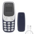 Mini téléphone portable poche avec double SIM GSM sans fil entrée carte SD MP3 - NOIR-1