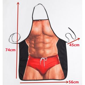 Tablier De Cuisine Humoristique Homme - Motif Muscle Drôle - Cadeau