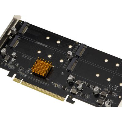 Carte Contrôleur PCIe 3.1 16x Pour 4 SSD M.2 NVMe - ASM2824 - KALEA-INFORMATIQUE - Neuf