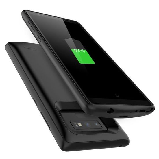 AITOO Coque de Batterie Portable pour Galaxy Note 9 5000 mAh avec béquille et Port de Sortie USB supplémentaire 