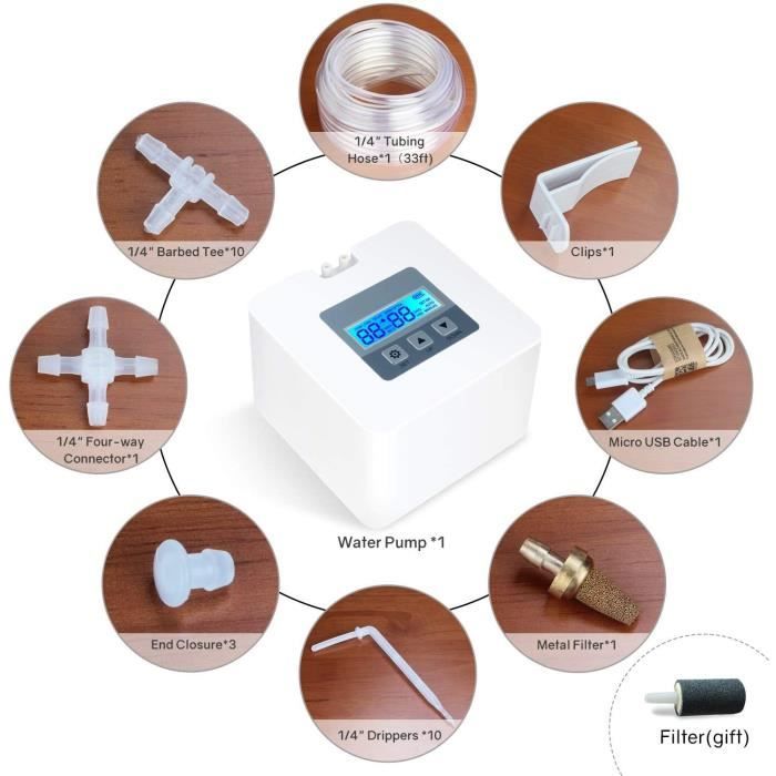 Landrip DIY Kit Goutte-u00e0-Goutte Pour Plante D'intu00e9rieur