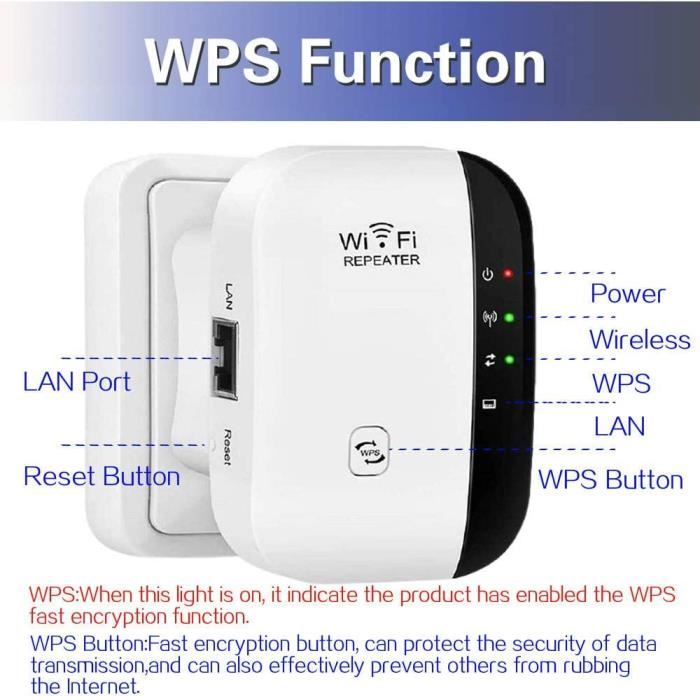 Repeteur Wi Fi point d acces Wi Fi Ultraboost de 300 Mbps Wi Fi Booster 2.4G 802.11N B G Booster Reapeter Access Point WiFi 218 Cdiscount Informatique