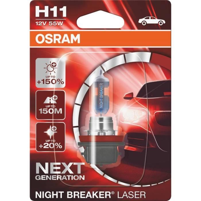 OSRAM Ampoule halogène Night Breaker® Laser Next Generation H11 55