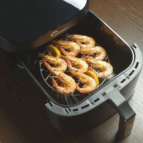 Grilles De Cuisson Pour Air Fryer - 3 Grilles Antiadhésives 19x13x4.5 Cm + 4 Rehausseurs + 1 Pince