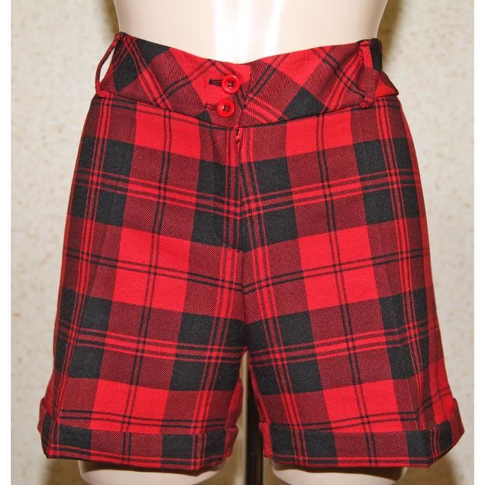 Short ecossais femme sales