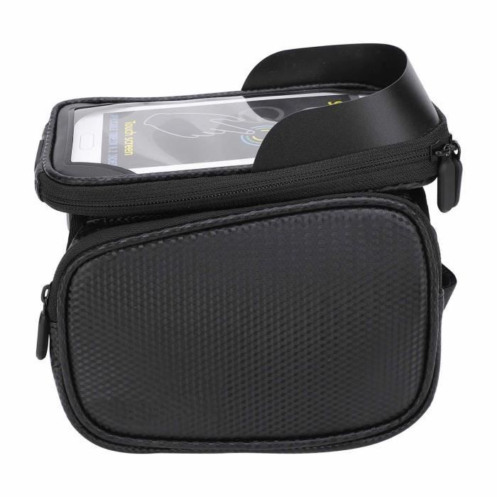SHOPLEASE Sacoche De Vélo Étanche Pour Smartphone 6,5″ – Pochette Tactile Avec Fermeture Double, Coque EVA Rigide, Fixation Rapide, Anti-pluie