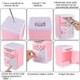 Banque Caisse L'argent Automatique avec Passe pour Enfants Tirelire ATM Coffres-forts Cadeau Créatif pour Enfants mini Lockbox     -2