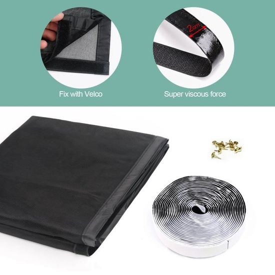 Moustiquaire Porte Rideau 120 X 250 Cm Facile à Installer