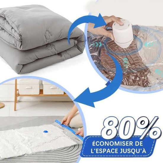 Lot De 22 Sacs De Rangement Sous Vide Avec Pompe électrique, Sacs De Rangement Sous Vide (3 Jumbo/3 L/8 Medium/8 Small), Sacs Sous Vide Pour Vêtements, Couettes, Oreillers, Serviettes, Couvertures