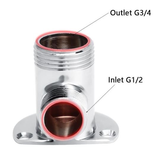 Fdit Adaptateur de mélangeur de douche G1/2 à G3/4 mitigeur de douche  robinet bras oscillant adaptateur tuyau d'eau chaude - Cdiscount Bricolage