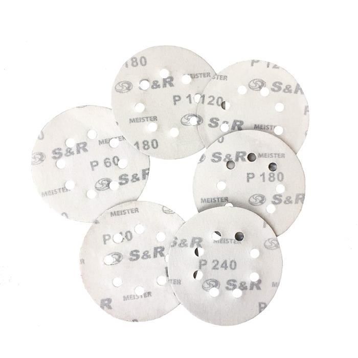 Lot De 40 Disques De Ponçage 50 Mm – Grains P25 à P240 – Papier De Verre