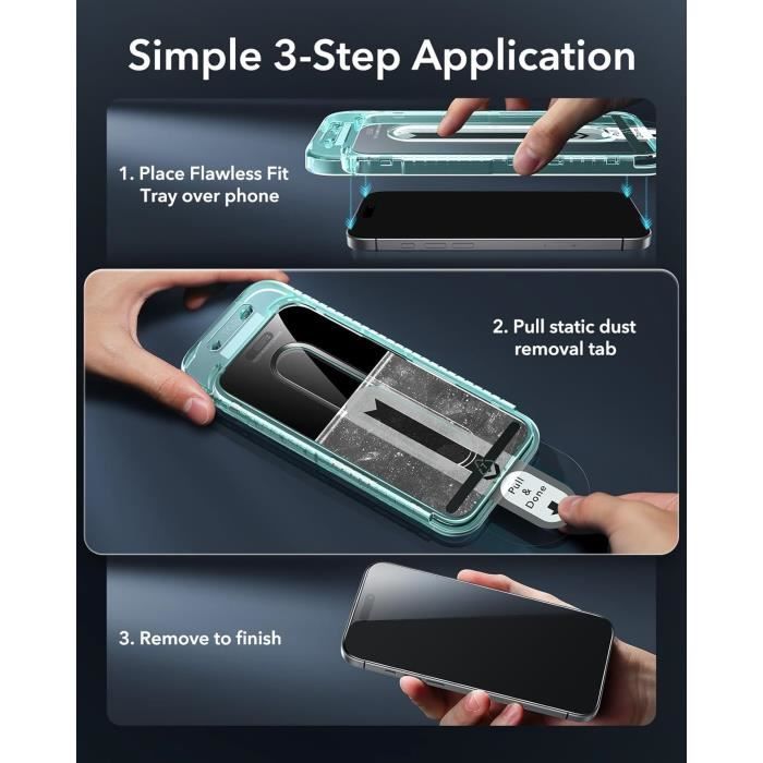 Kit Protection Complet IPhone 16 Pro Max - Verre Trempé écran + Protecteur Caméra Arrière - Qualité Militaire Anti-choc
