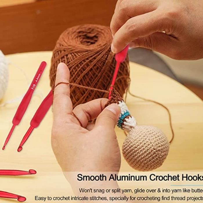 Aiguille à crochet à manche ergonomique - N° 6 - Crochets à