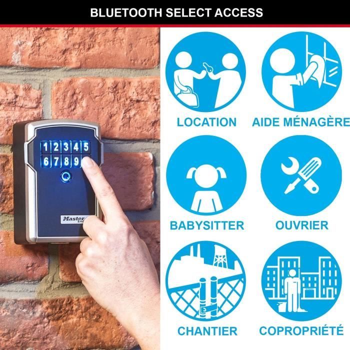 Boîte à clés sécurisée Bluetooth MASTER LOCK - Cadenas et rangements  sécurisésfavorable à acheter dans notre magasin