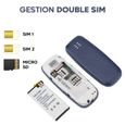 Mini téléphone portable poche avec double SIM GSM sans fil entrée carte SD MP3 - NOIR-3