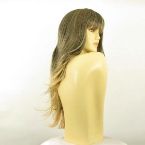 Perruque Femme Longue Blonde Dorée Clair Virginie LG26 - Synthétique - Raie Libre - Taille Moyenne