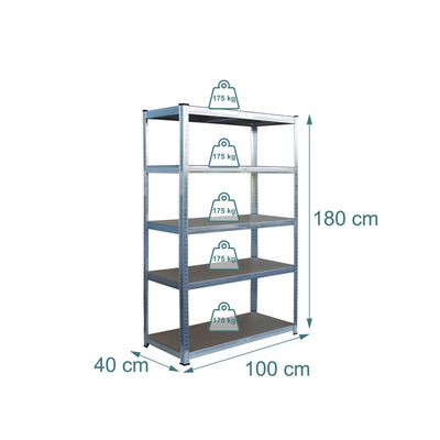 Triple étagère Charges Lourdes - 2M10 De Long -12 Plateaux - 210 X 150