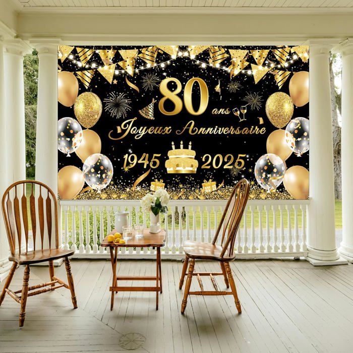 Guirlandes Décoratives 80 Ans - Lot De 20 Spirales Dorées Pour Anniversaire, Mariage, Fête
