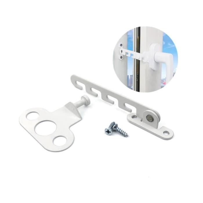 HERKINDNESS 2 Pièces Entrebailleur De Fenêtre Verrouillable - Limiteur Fenêtre Acier Inoxydable Réglable