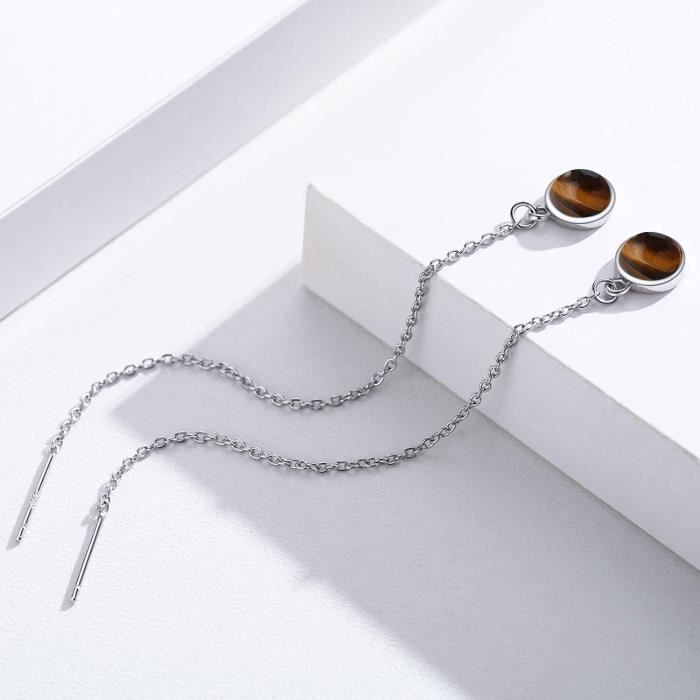 YAXUN Femmes Boucles D'oreilles Des Perles En Argent 925