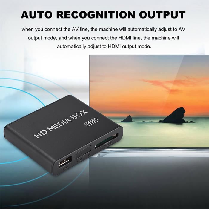EJ.life Lecteur Multimédia HDMI 1080P Disque Dur avec télécommande,  Supporte MKV, Films Blu-Ray - Cdiscount TV Son Photo