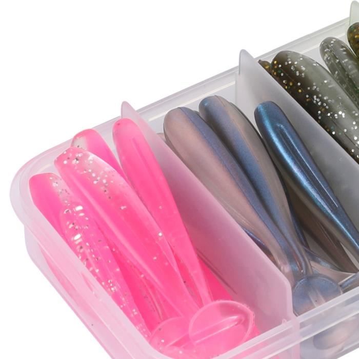 Lot De 80 Leurres Tubulaires Souples Gitzit 3,5 Pouces - Appâts Pour Achigan, Truite