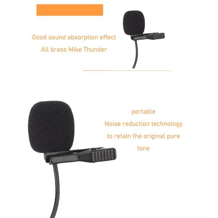 Sonew Micro cravate Lavalier Microphone Lavalier pour caméra d