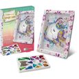 Kit loisir créatif - Licorne - Illustration avec sequins - Pour enfant à partir de 7 ans - Blanc-4