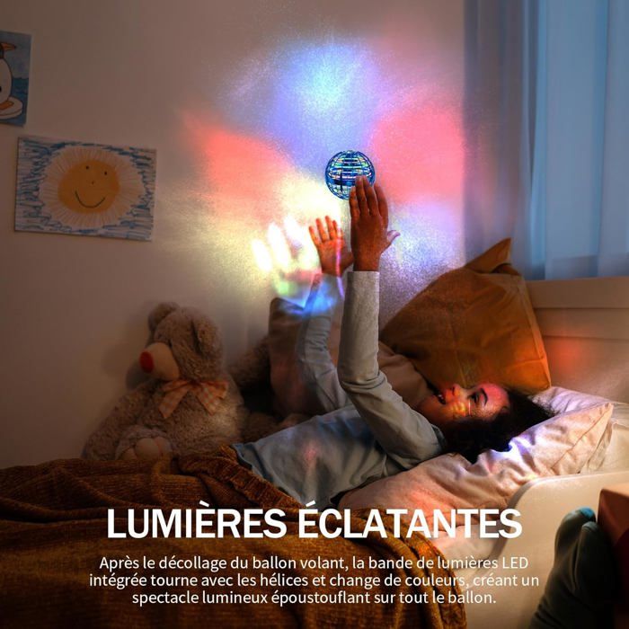 Hoofun Boule Volante Magique Violet - Flying Orb Ball UFO Boomerang Lumineuse - Jouet Extérieur Pour Enfants Dès 6 Ans