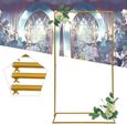 Arche de mariage en métal - arche - arceau - décoration de fond de fête de mariage-0