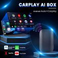 Android Ai Box filaire à l'adaptateur CarPlay sans fil Android auto pour voiture universelle Netflix YouTube lecteur vidéo multimédi-0