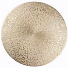 RISING FF ®RisingFF Lot de 4 sets de table ronds dorés de 15 pouces, en PVC, lavables, antidérapants, résistants à la chaleur