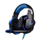 Casque de jeu KOTION EACH G2000 stéréo avec microphone pour PC Gamer Bleu