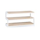 Meuble TV - NorStone - Esse - Blanc et Chêne - Supporte jusqu'à 80 kg - TV jusqu'à 46"