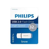 Philips Clé USB FM32FD70B-10 - lecteurs USB Flash (32 Go, USB 2.0, Type A, Casquette, Blanc, Windows Vista, XP, 2000, ME, 98SE Ma