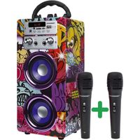 Haut-Parleur Bluetooth Portable - Marque - Modèle - Mode Karaoke - Radio FM - Lecteur USB SD