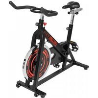 Vélo d'appartement - GORILLA SPORTS - Racing bike 1.0 - Poids 36 kg - Résistance Air - Noir / Rouge