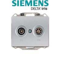 Prise TV/FM Aluminium Delta IRIS SIEMENS
