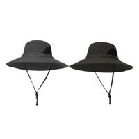2PcsSummer Sun Hat Chapeau De Pêche Jugulaire Réglable Vert Armée + Gris Foncé Vert armée + gris foncé