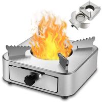 Réchaud à Gaz Portable Intérieur Camping Extérieur En Acier Inoxydable Réchaud à L'alcool Brûleur à Pâte Mini Alcool Pour Barbecue Barbecue Barbecue Pique-nique Trekking