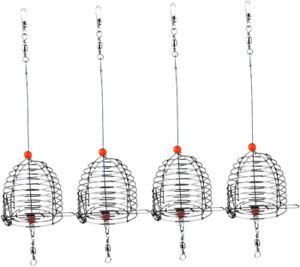 FILET DE PÊCHE argentx3pcs Mipcase 4 Pièces Cage à appats Cage à Crabe Panier de Poisson Cage de pêche au Crabe Filets de pêche Accessoires Cage à